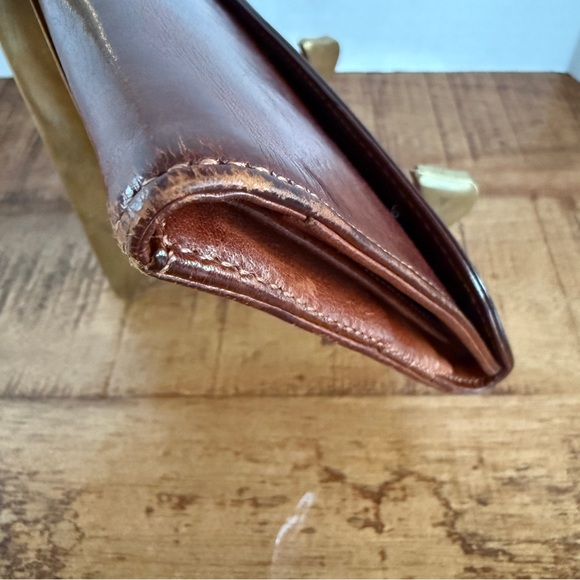 Vintage Coach Long Snap Bi-fold Wallet & Checkbook Cover in British Tan Leather - Picture 11 of 17